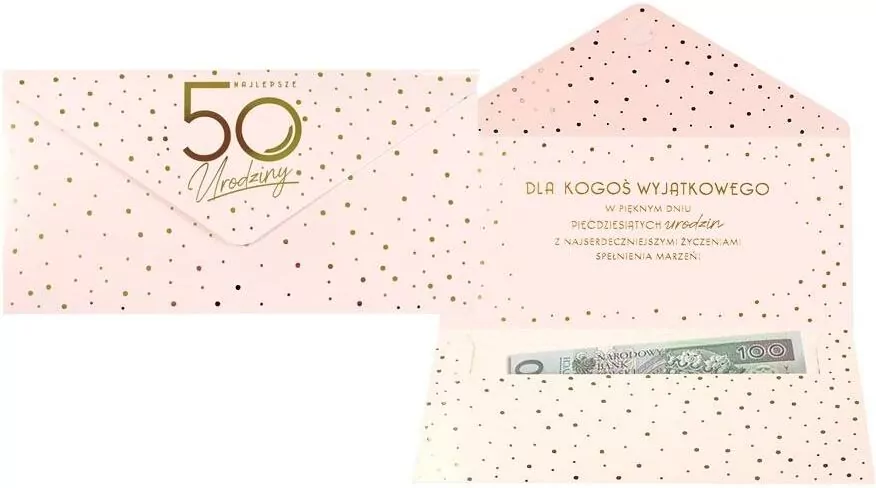 Koperta podarunkowa Elite Urodziny 50 - tantis.pl
