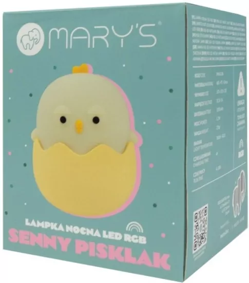 Lampka nocna LED RGB Senny pisklak - tantis.pl