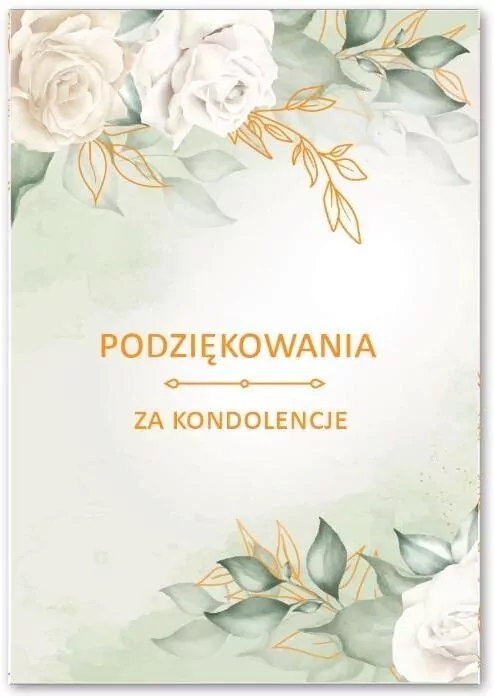 Karnet. Podziękowania za kondolencje - tantis.pl