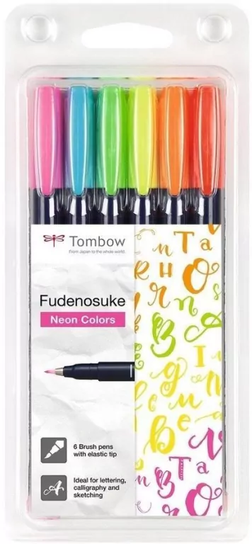 Flamastry Fudenosuke 6 kolorów - tantis.pl