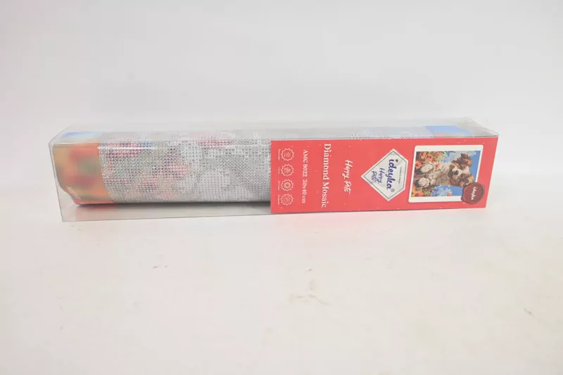 Diamentowa mozaika bez ramy -Pies w kwiatach 30x40 - tantis.pl