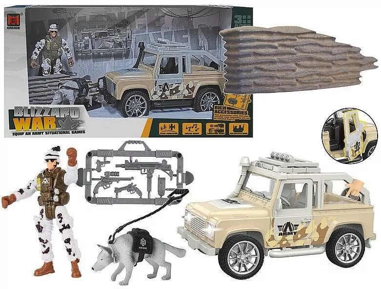 Jeep wojskowy z akcesoriami - tantis.pl