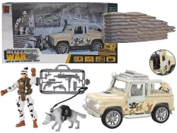 Jeep wojskowy z akcesoriami