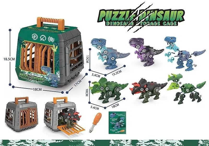 Dinozaur do skręcania ze śrubokrętem MIX - tantis.pl