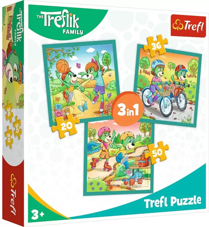 Trefl. Puzzle 3w1 Poznaj Trefliki - tantis.pl