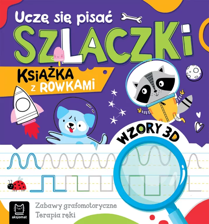 Uczę się pisać szlaczki. Książka z rowkami. Wzory 3D - tantis.pl