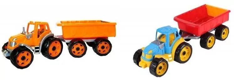 Traktor z przyczepą. Zabawka. Maksik - tantis.pl