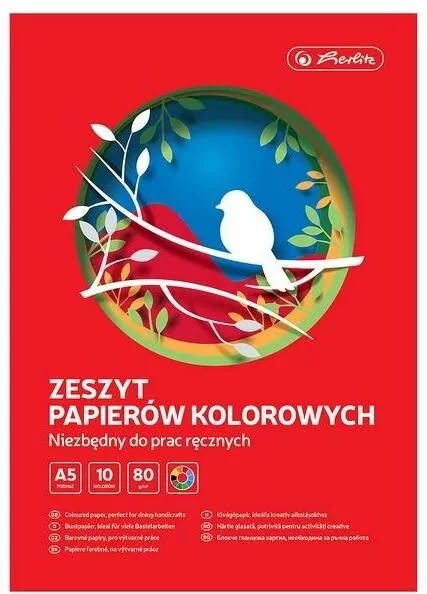 Zeszyt papierów kolorowych A5/10K  HERLITZ - tantis.pl
