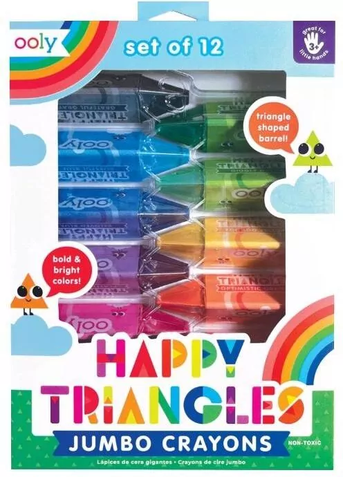 Kredki trójkątne jumbo Happy Triangles - tantis.pl