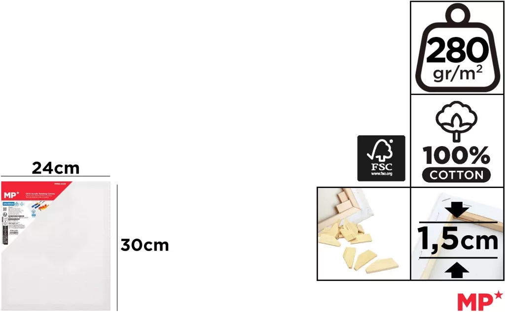 Podobrazie 24x30cm 280G/m2 - tantis.pl