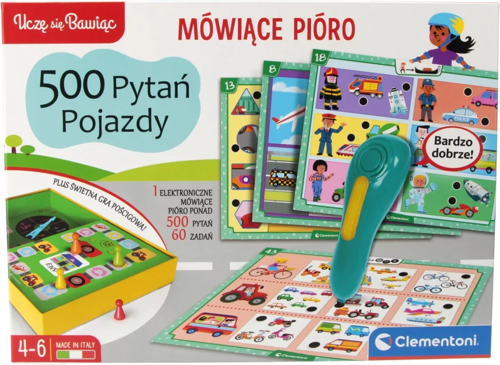Pojazdy. Uczę się bawiąc. Mówiące pióro 500 pytań - tantis.pl