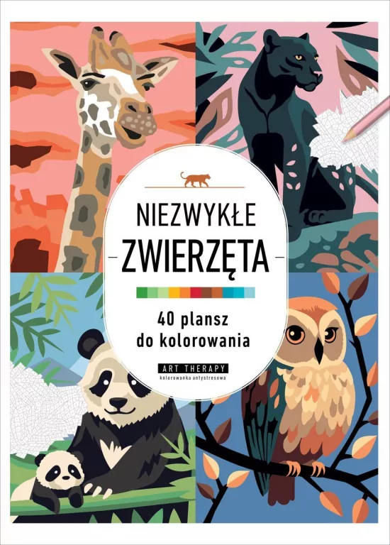 Art therapy. Kolorowanka antystresowa. Niezwykłe zwierzęta. 40 plansz do kolorowania - tantis.pl