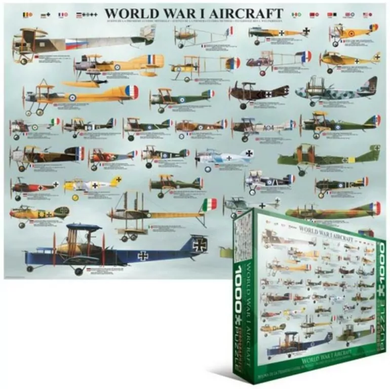 Puzzle 1000. Samoloty z okresu I wojny światowej. 6000-0087 - tantis.pl