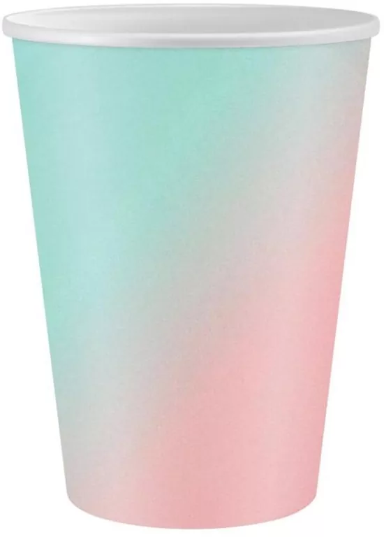 Kubeczki papierowe ombre 266ml 6szt - tantis.pl
