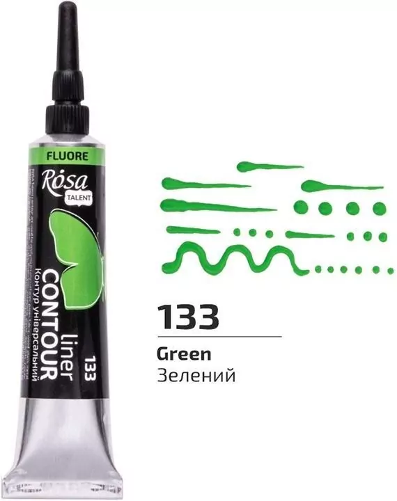 Farba aktylowa kontur universal fluor green 20ml - tantis.pl
