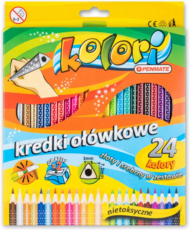 Kredki Premium Kolori. 24 kolory - tantis.pl