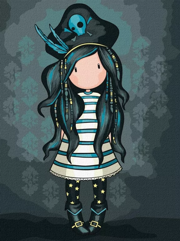 Malowanie po numerach - Black Pearl Kids 30x40cm - tantis.pl