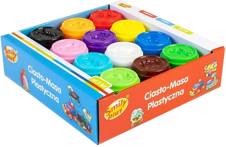 Ciasto-masa plastyczna, 12 słoiczków - tantis.pl