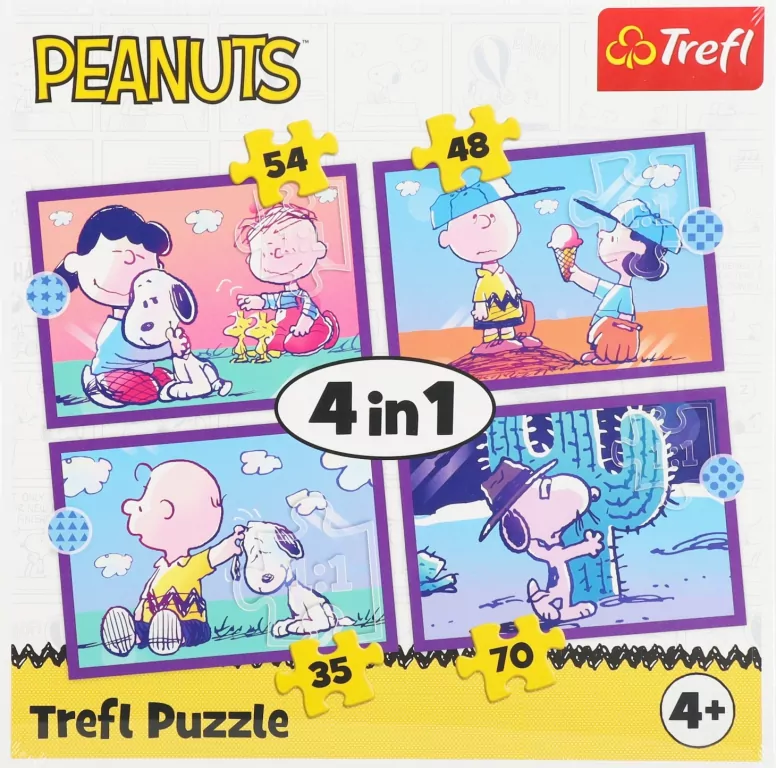 Puzzle 4w1 Peanuts Snoopy TREFL - tantis.pl