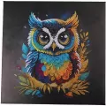 Obraz na płótnie 30x30cm z mozaiką Sowa - tantis.pl