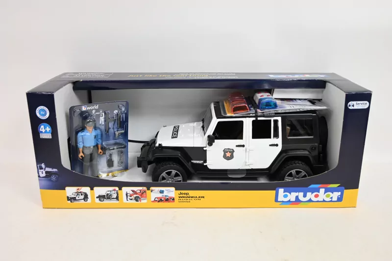 Bruder. Jeep Wrangler Unlimited Rubicon policyjny - tantis.pl