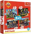 Puzzle 4w1 Przygody strażaka Sama TREFL - tantis.pl