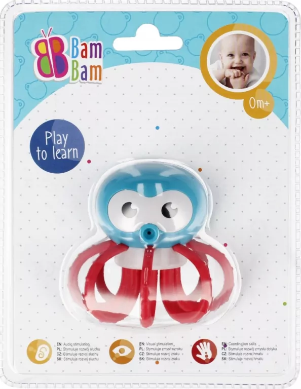 Bam Bam. Grzechotka ośmiorniczka - tantis.pl