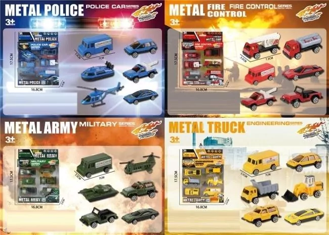 Pojazdy metalowe 6szt MIX - tantis.pl