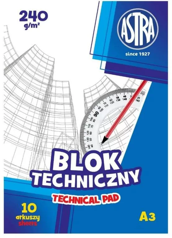Blok techniczny A3/10K 250G. 10 sztuk - tantis.pl