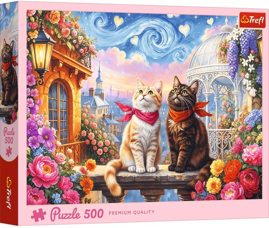 Puzzle 500 Zakochane mruczki TREFL - tantis.pl