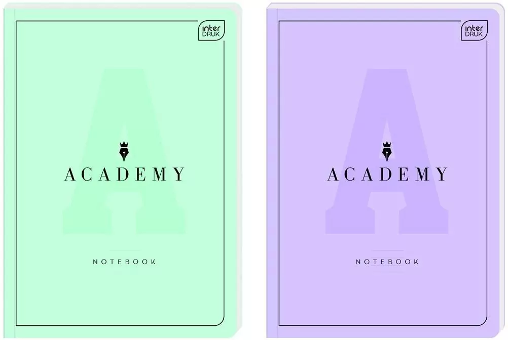 Brulion Academy Pastel. A4/96K linia. 5 sztuk - tantis.pl