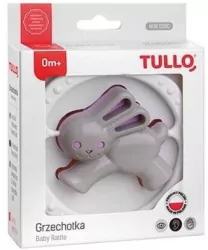 Grzechotka Zając szaro-różowy