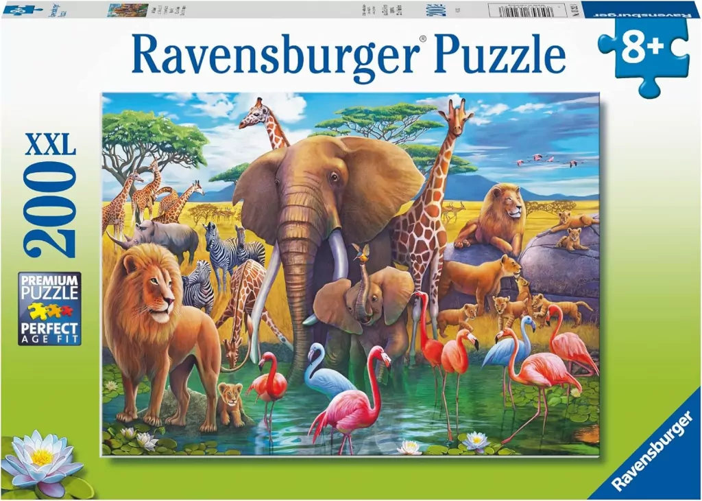 Ravensburger. Puzzle XXL 200. Dzikie zwierzęta - tantis.pl