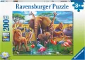 Ravensburger. Puzzle XXL 200. Dzikie zwierzęta - tantis.pl
