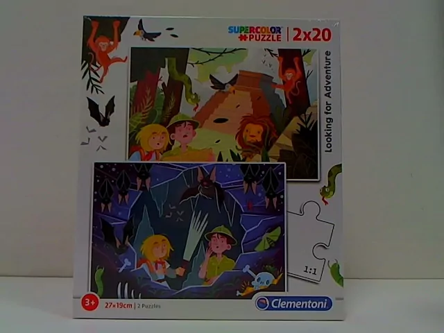 Clementoni. Puzzle 2x20. Super Kolor Looking for Adventure - tantis.pl