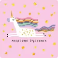 Karnet jednostronny Jednorożec w locie - tantis.pl