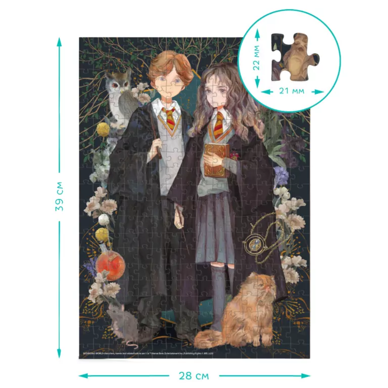 Puzzle 300. Harry Potter. Hermiona i Ron - tantis.pl