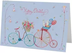 Karnet B6 + koperta. Urodziny. Rowery
