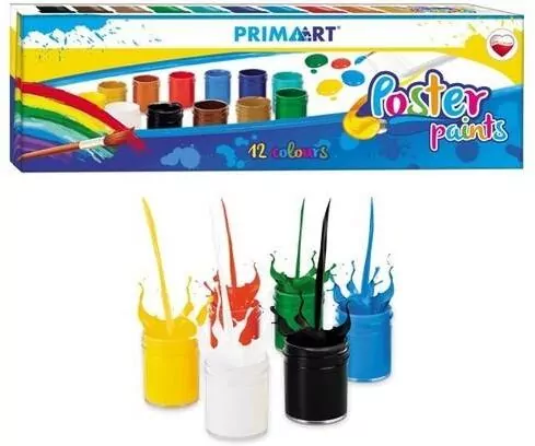 Farby plakatore Primart 12 kolorów - tantis.pl
