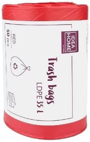 Worki na śmieci 35l czerwone - tantis.pl