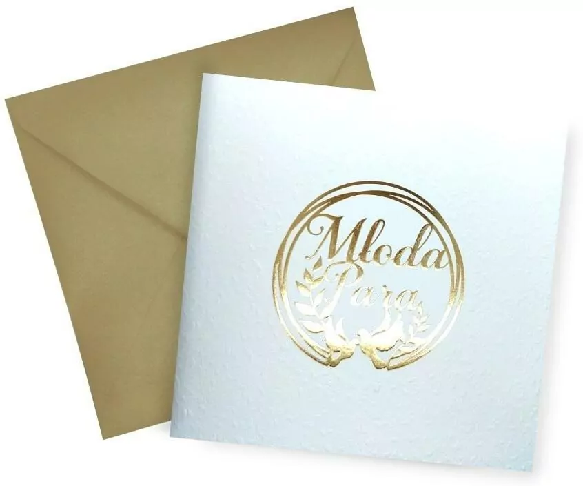 Karnet KW Tłoczenie Ślub Młoda Para - tantis.pl