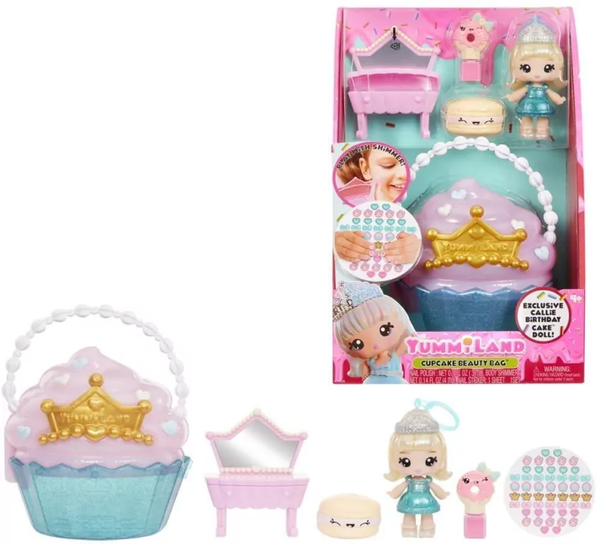 Yummiland Beauty + Lip Gloss Doll - Cupcake Beauty - tantis.pl
