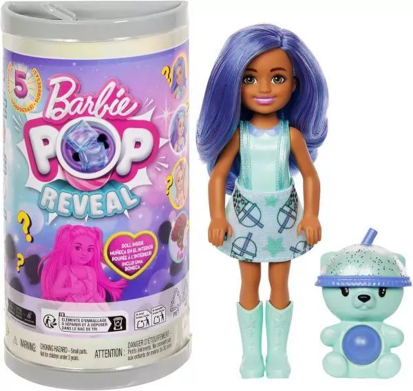 Barbie Pop Reveal Chelsea Lalka Bubble Tea, mix - tantis.pl