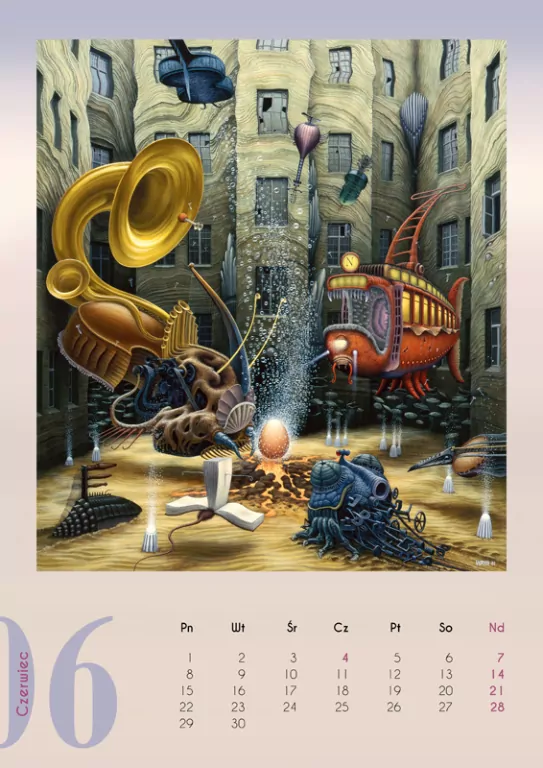 Kalendarz 2026 - Jacek Yerka wzór 2 A3 - tantis.pl