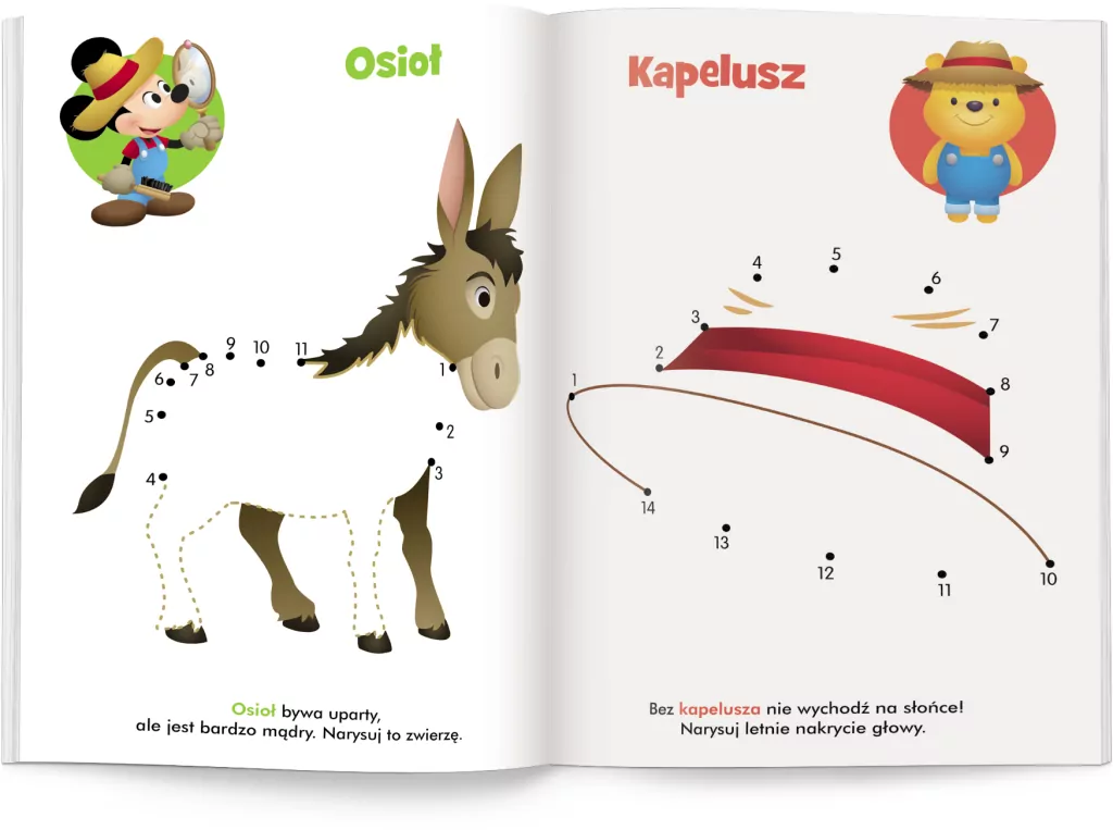 Połącz kropki. Na wsi. Disney Maluch - tantis.pl