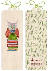 Zakładka drewniana Sowa