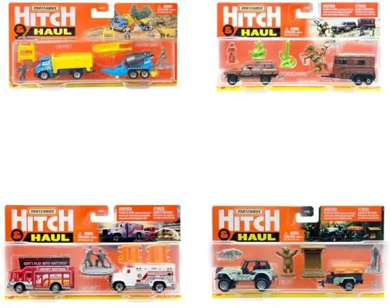 Matchbox. Samochód z przyczepą i akcesoriami - tantis.pl
