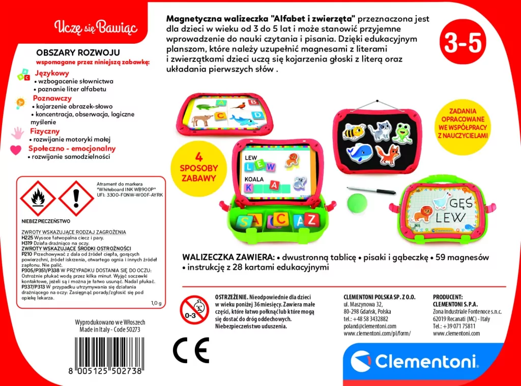Walizeczka edukacyjna alfabet i zwierzęta - tantis.pl