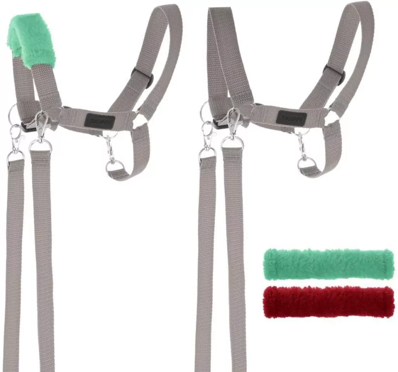 Kantar dla Hobby Horse wodze + futerka szary - tantis.pl