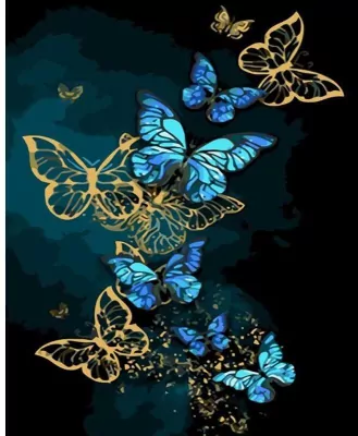 Malowanie po numerach 40x50cm Motyle